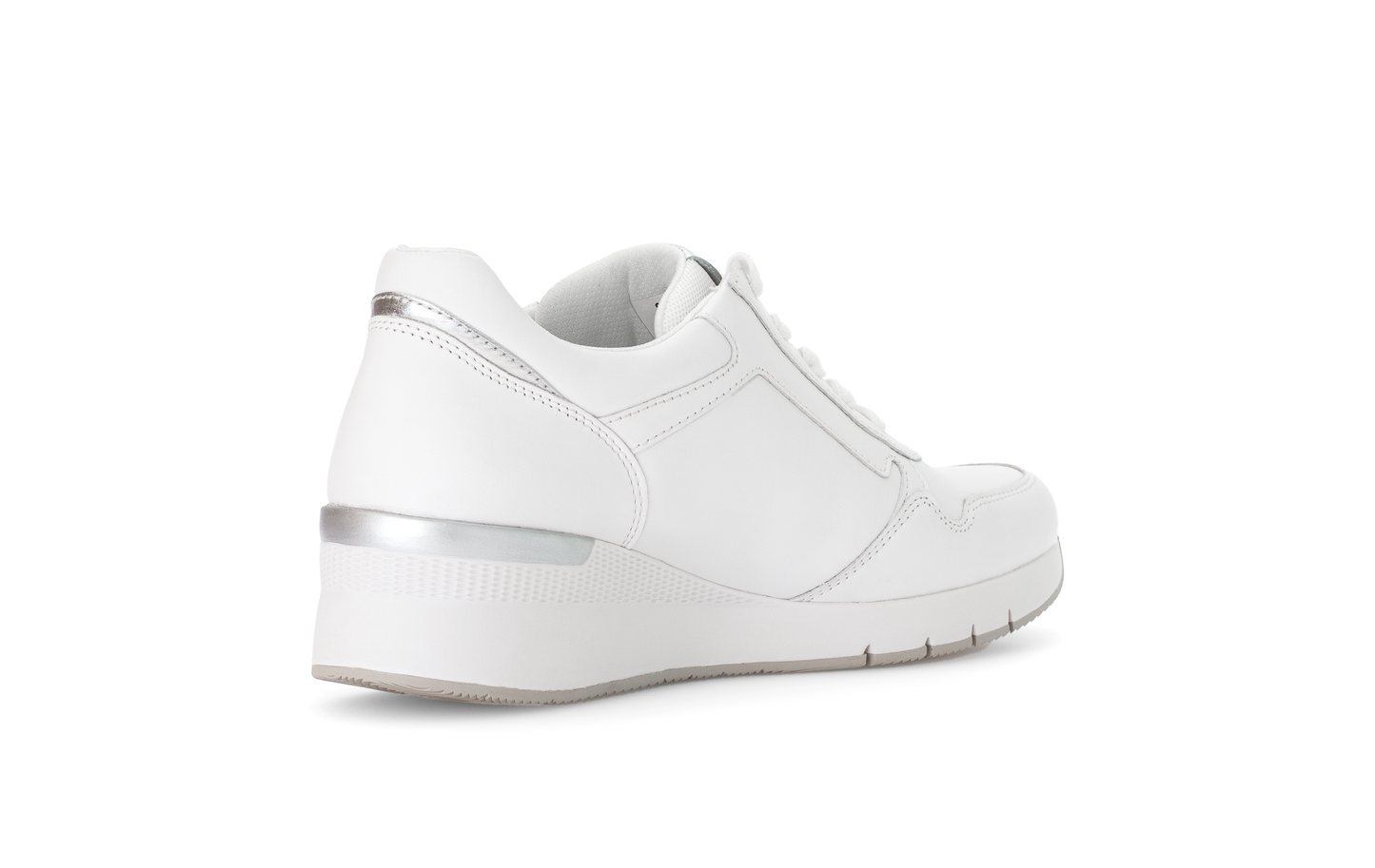 Gabor Comfort 66.508.50 G Fit White & Silver Sneakers with Zip