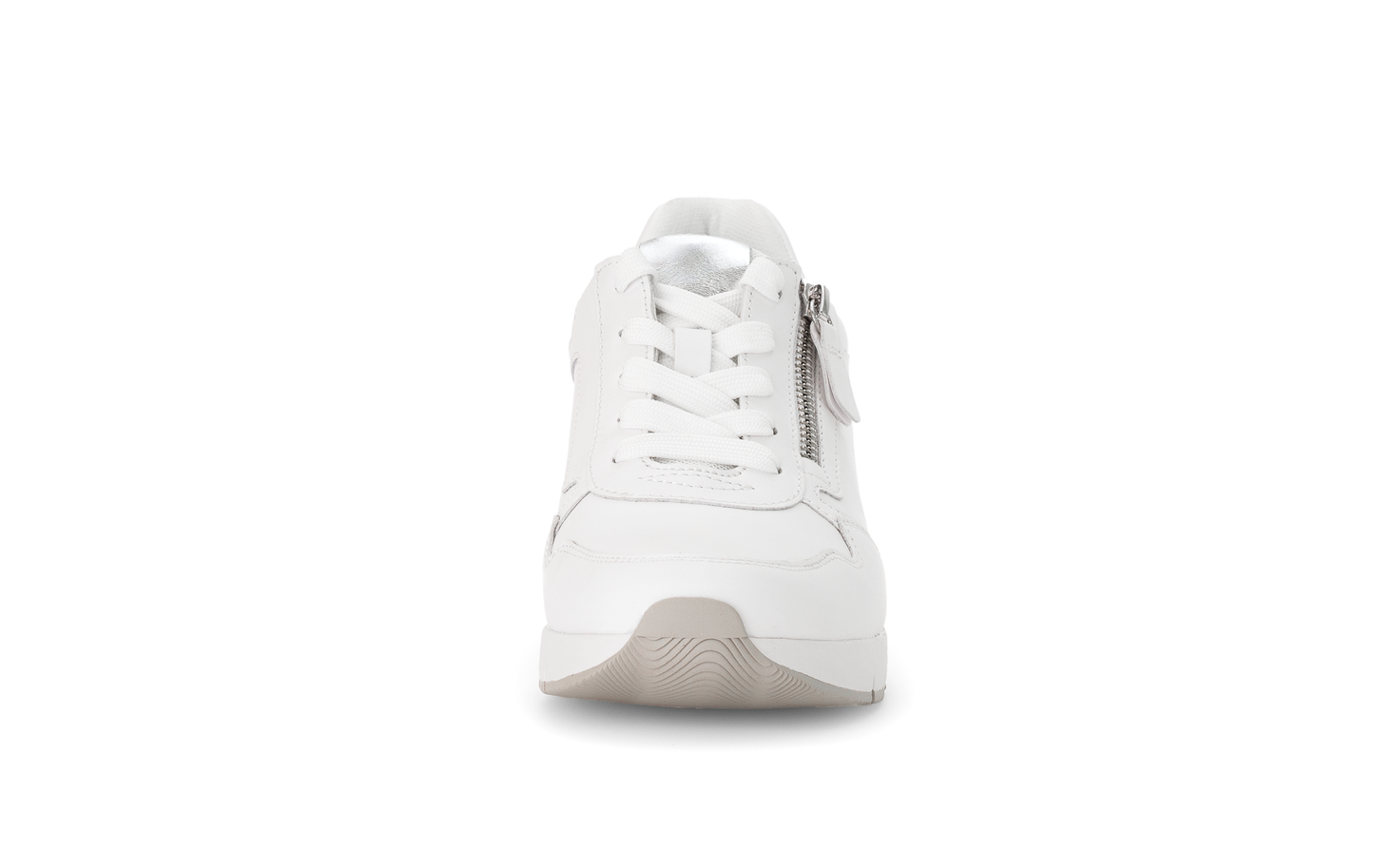 Gabor Comfort 66.508.50 G Fit White & Silver Sneakers with Zip