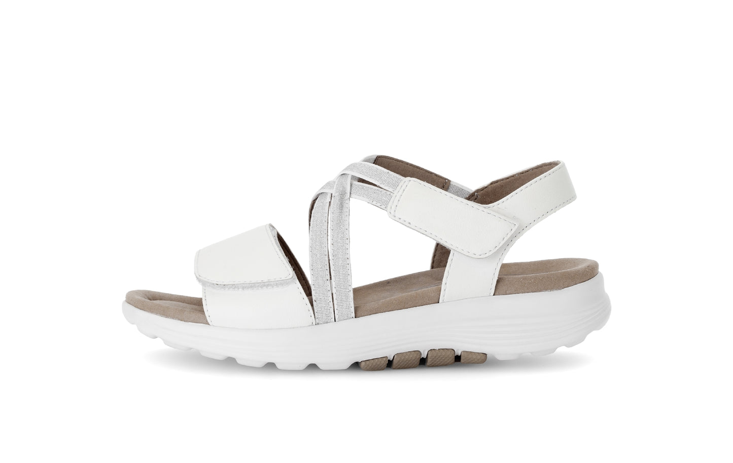Gabor Rollingsoft 66.813.50 White Velcro Sandals