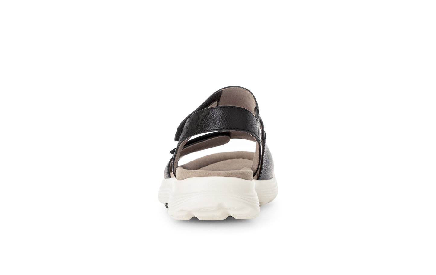 Gabor Rollingsoft 66.815.57 Black Velcro Sandals with Slingback Strap