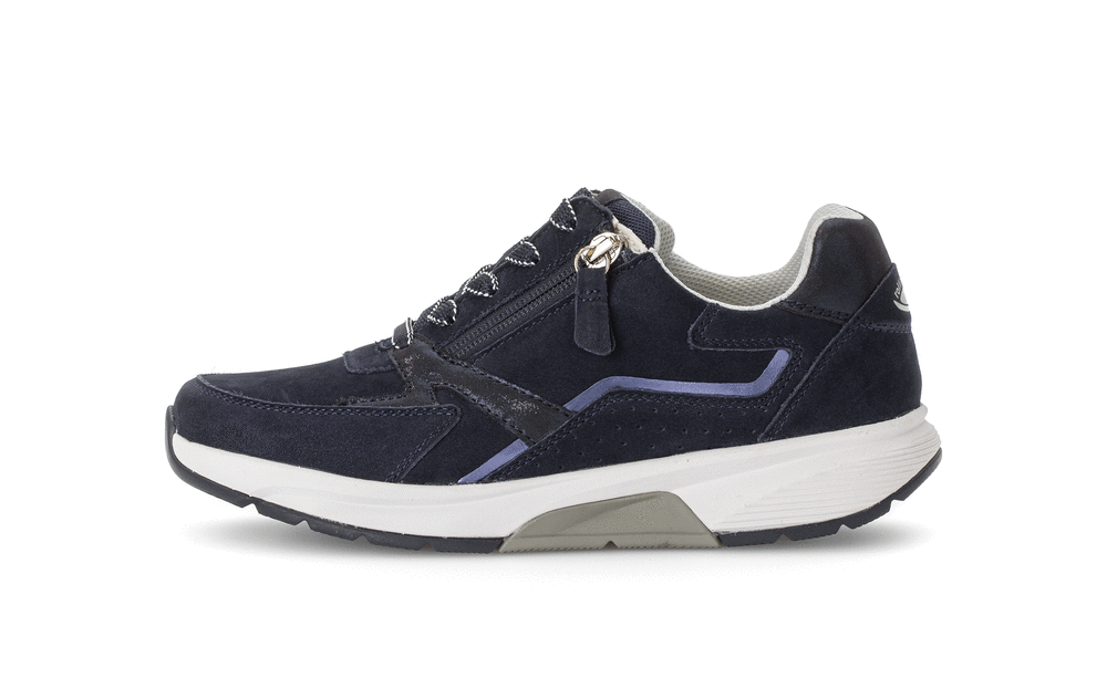 Gabor Rollingsoft 66.878.36 Navy Sneakers with Zip & Lace