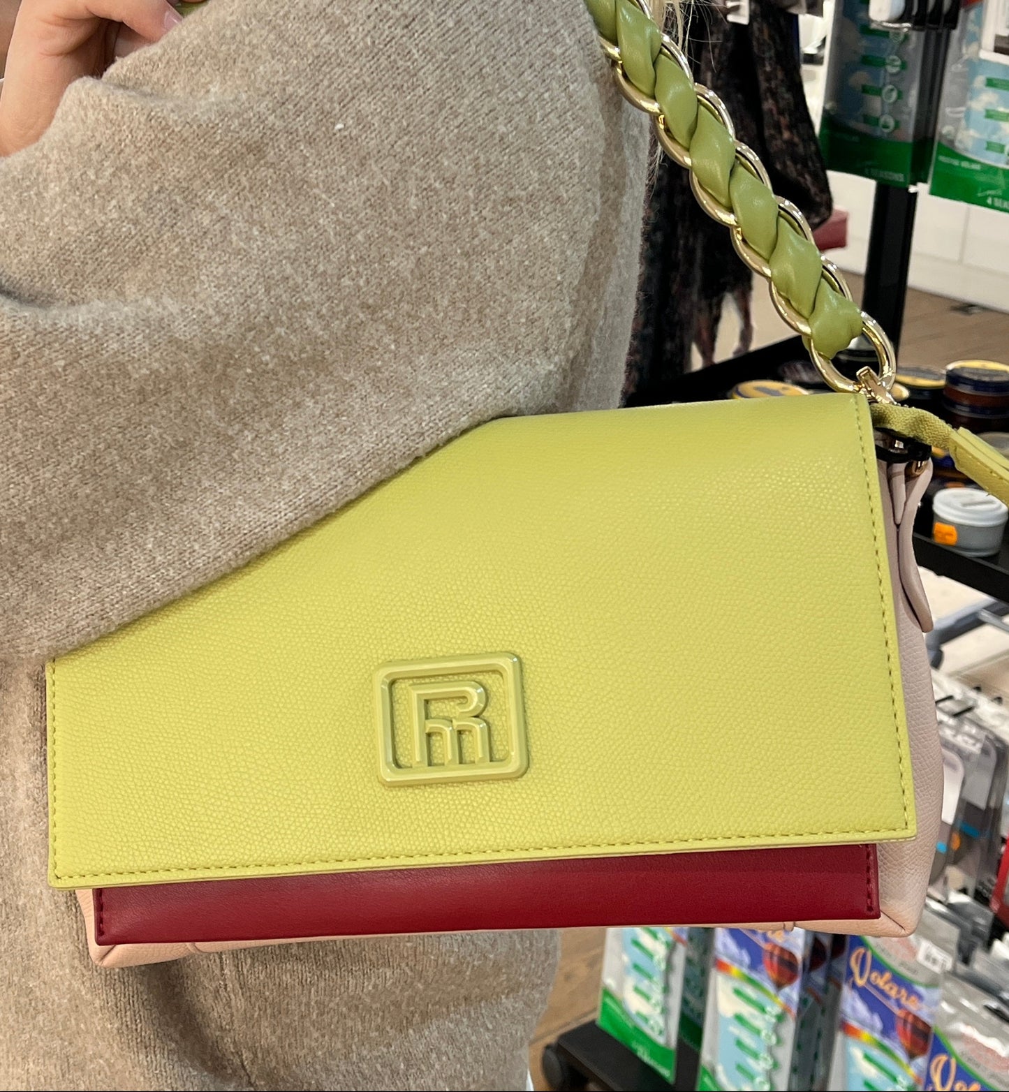 Pepe Moll 261210 Raquel Tri Lime Green Burg Combi Handbag