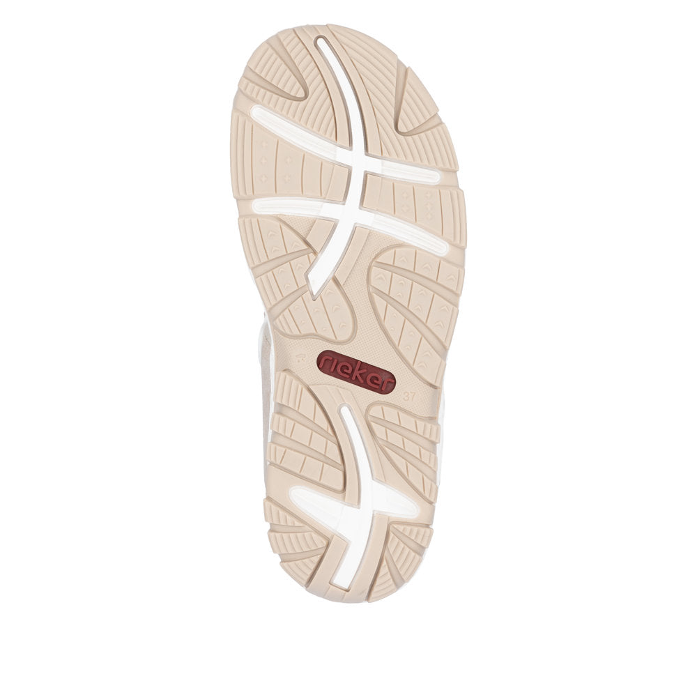 Rieker 68866-31 Rose & Pearl Combi Velcro Sandals with Slingback Strap