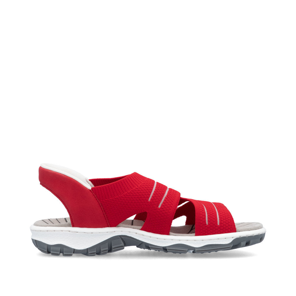 Rieker 68895-33 Red Sandals with Slingback Strap