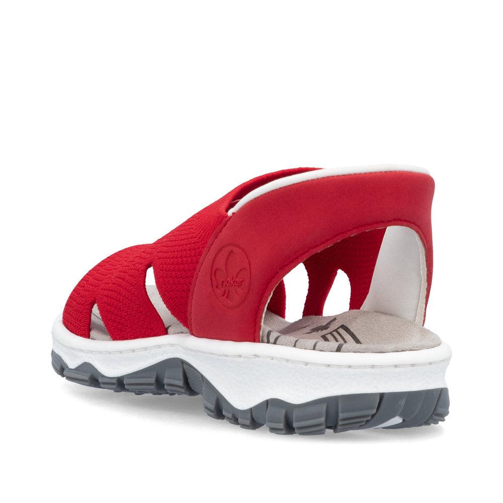 Rieker 68895-33 Red Sandals with Slingback Strap