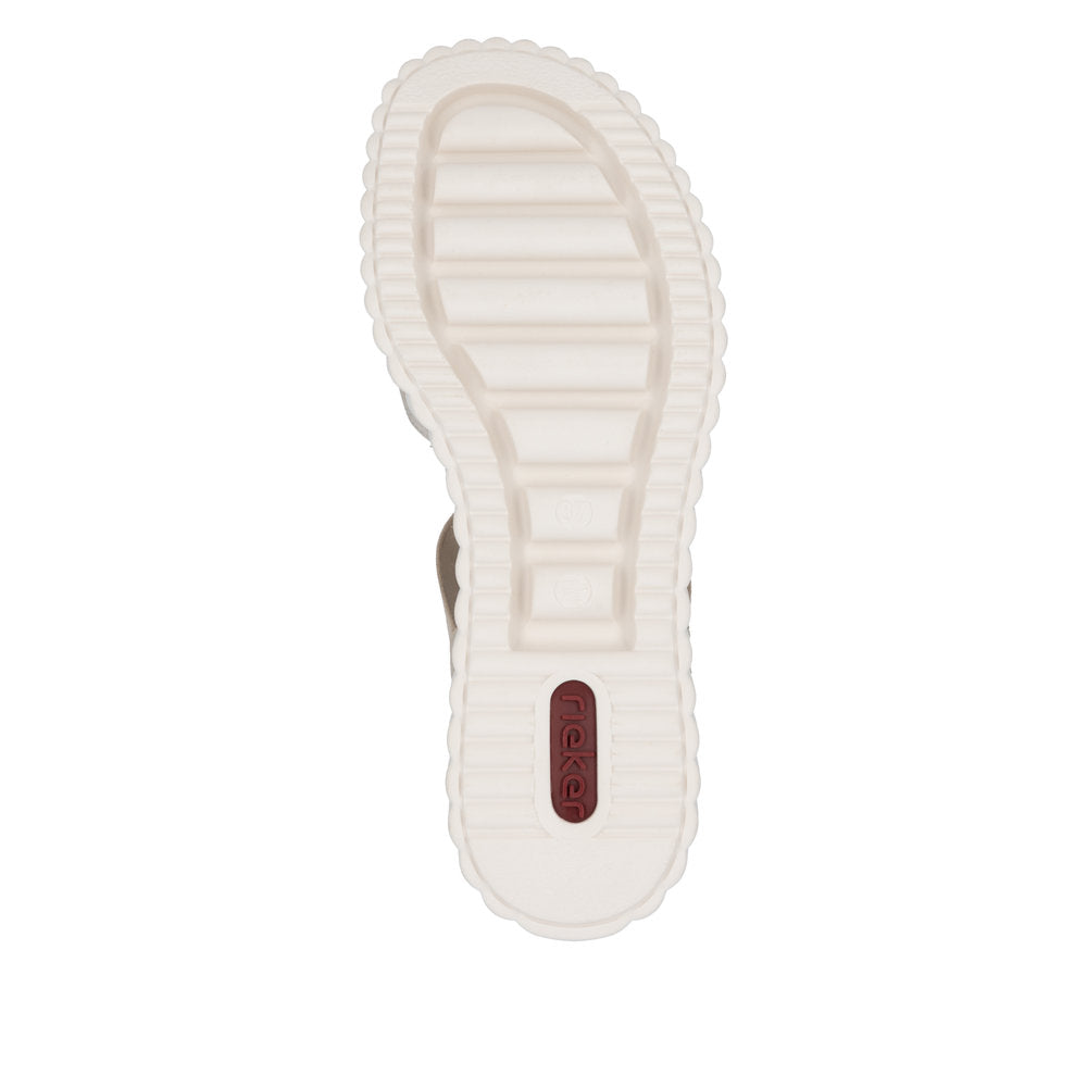 Rieker 69158-60 Beige Slingback Wedge Sandals