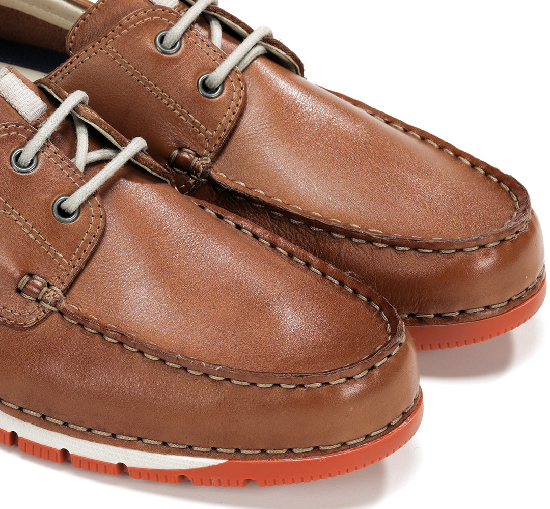 Fluchos F1448 Rin Cuero Tan Deck Shoes