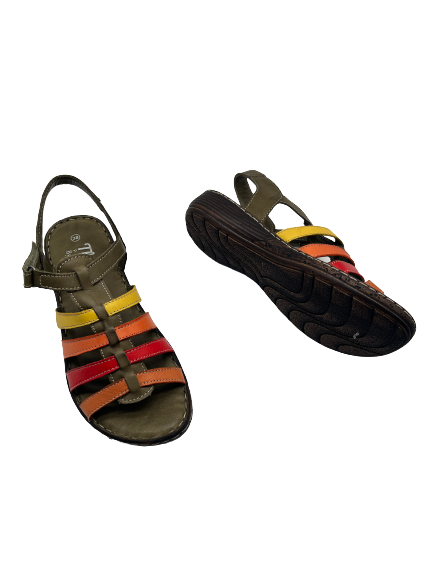 The Shoe Parlour by Phelans Shoes 700-16 Khaki Multi Sandals