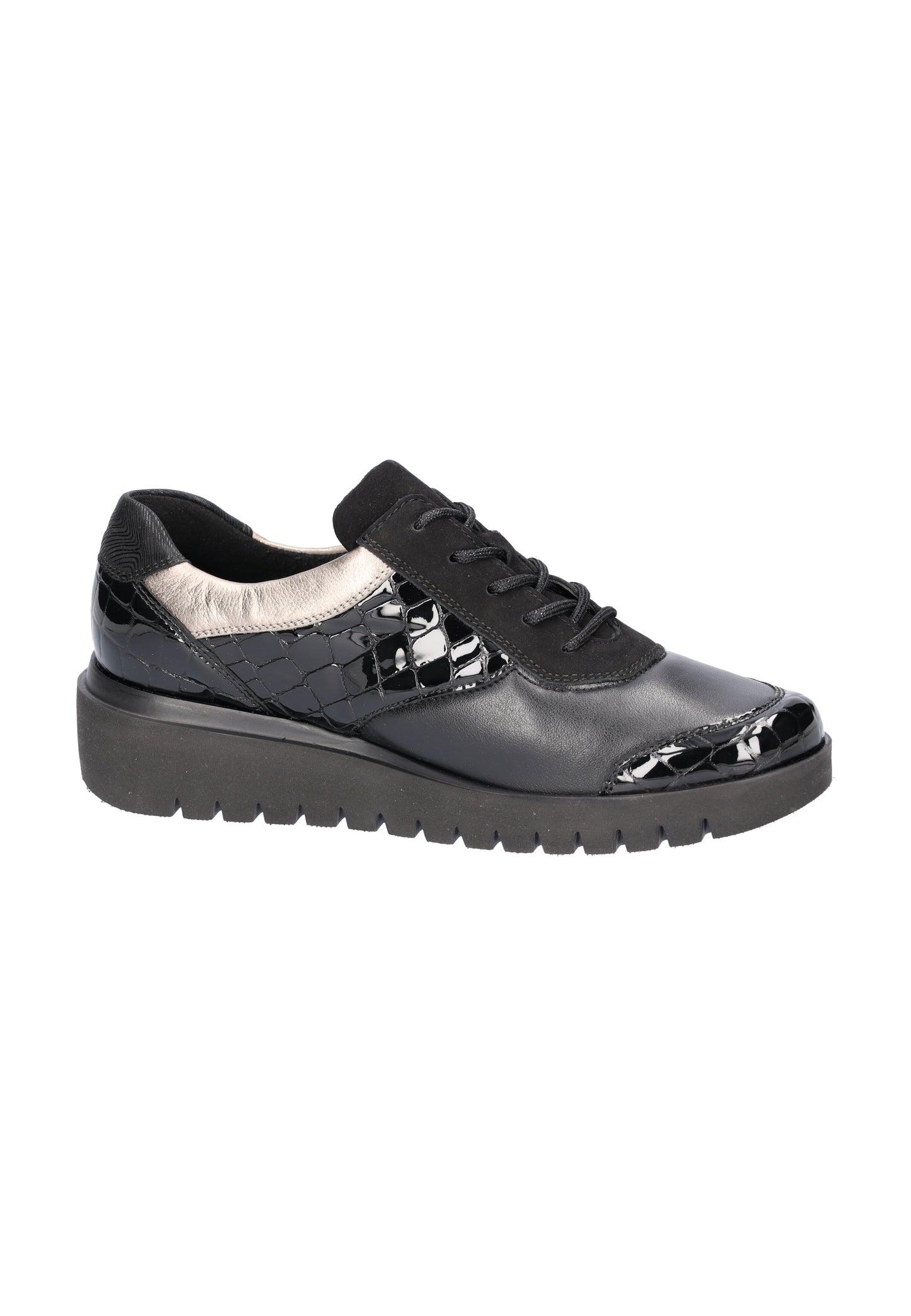 Waldlaufer 711H01 500 370 Florenz Black Bronze Combi Shoes