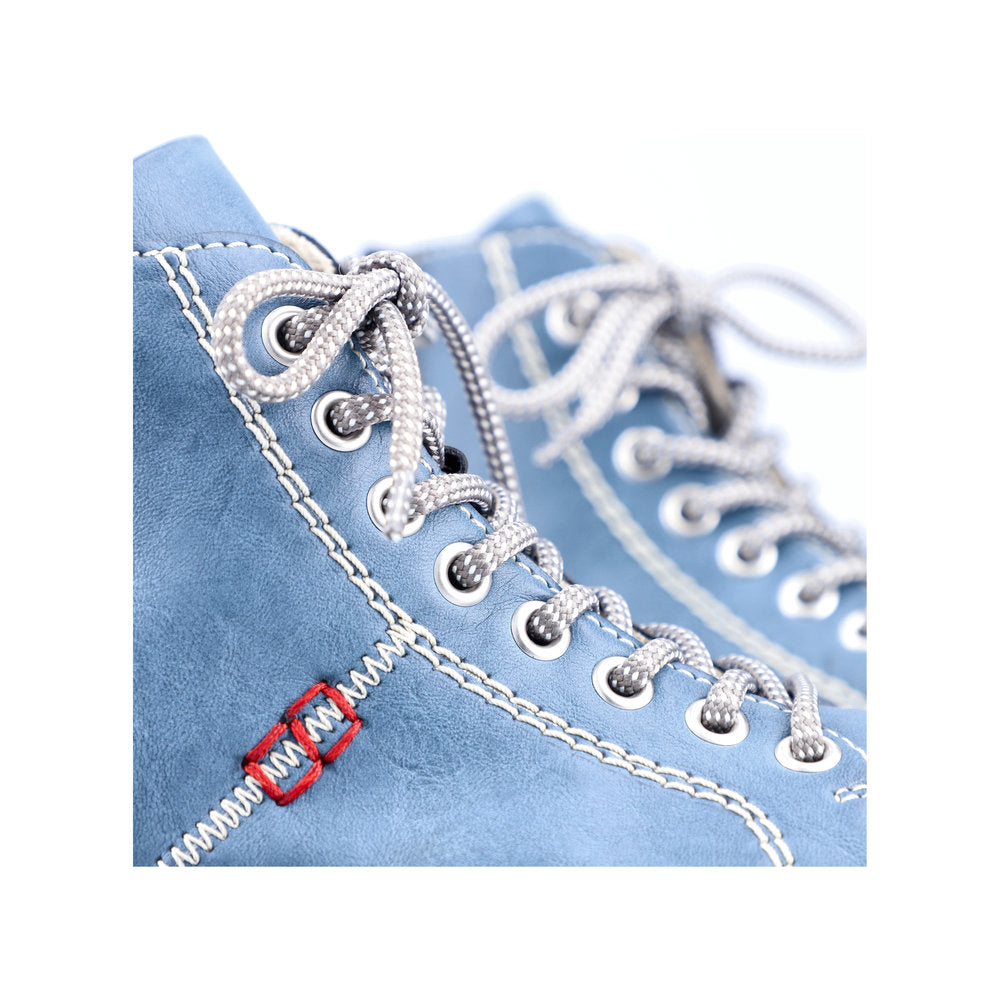 Rieker 71510-14 Royal Blue Boots with Grey Laces