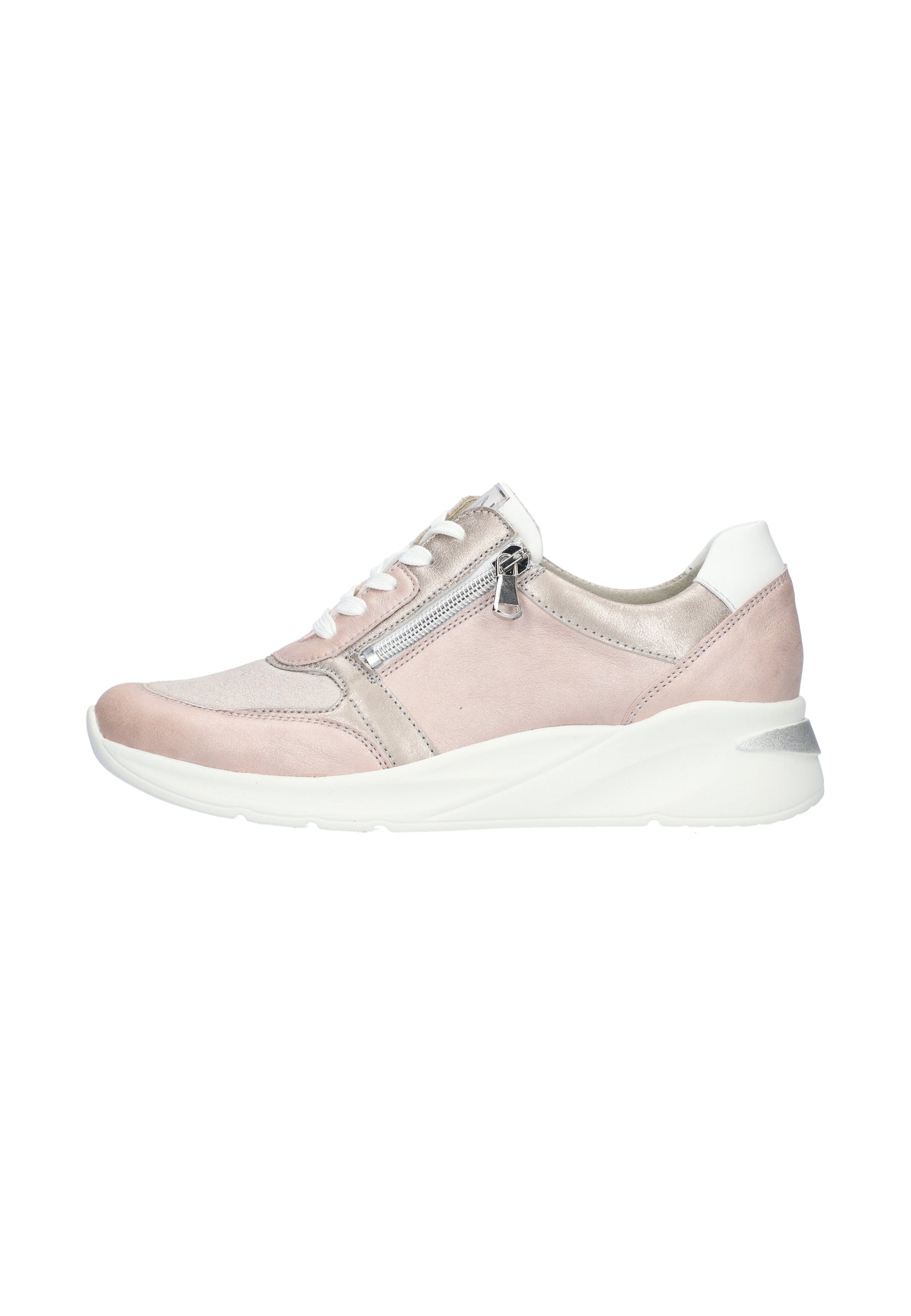 Waldlaufer 715H03 400 089 H Fit Dusky Pink Shimmer Combi Lace & Zip Sneakers