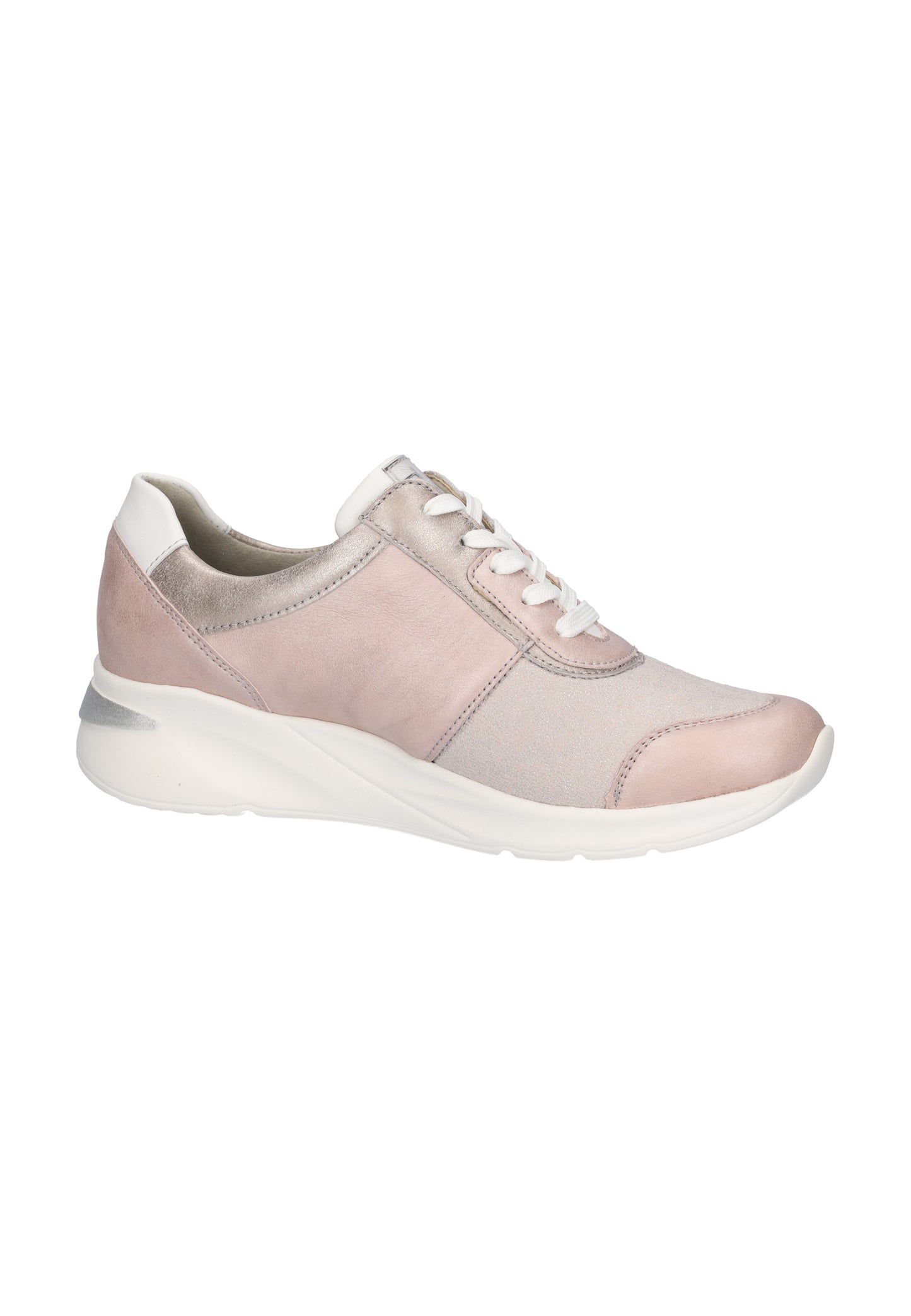 Waldlaufer 715H03 400 089 H Fit Dusky Pink Shimmer Combi Lace & Zip Sneakers