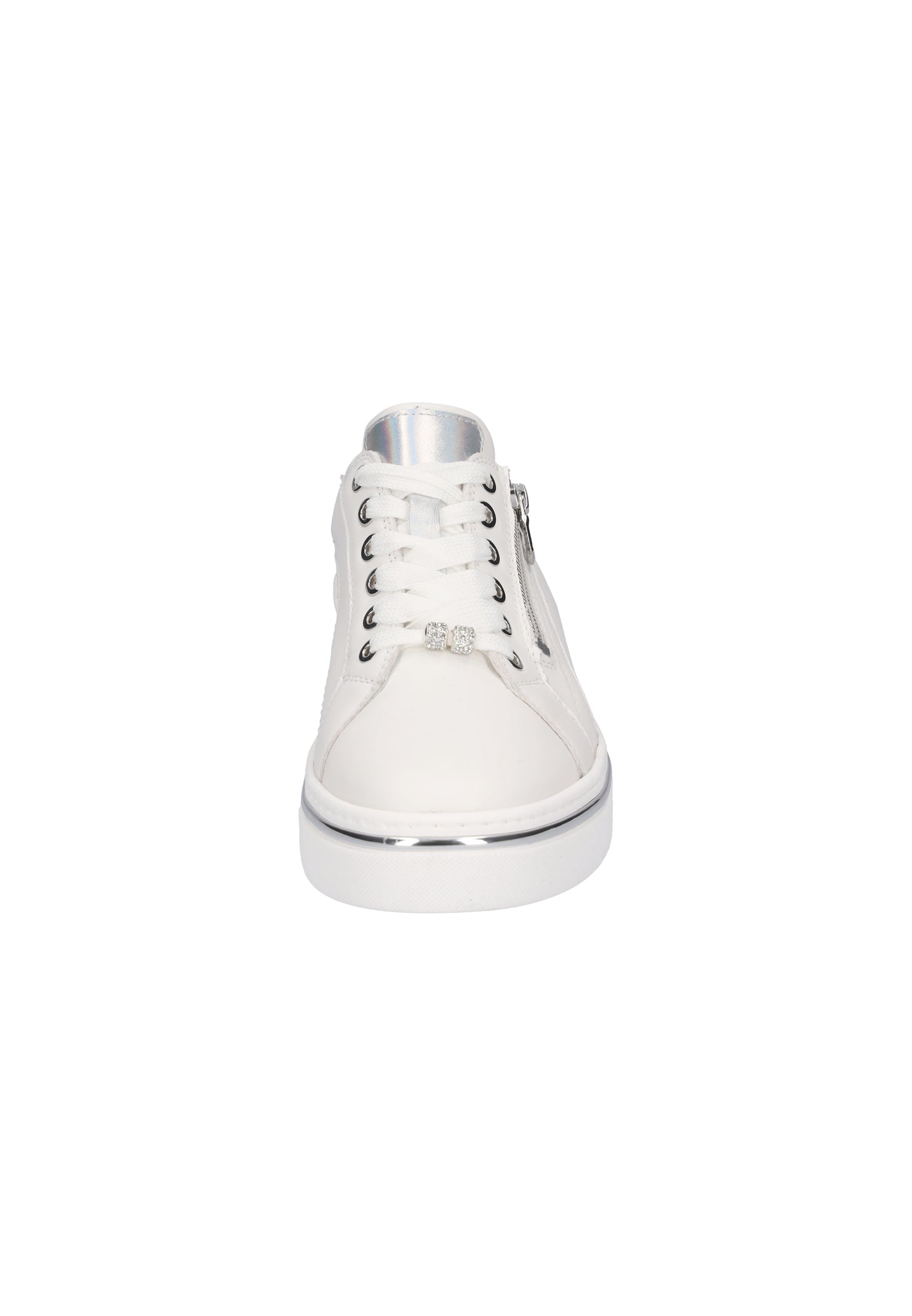 Waldlaufer 717002 201 211 H Fit White Diamond Barrel Trainers with Zip