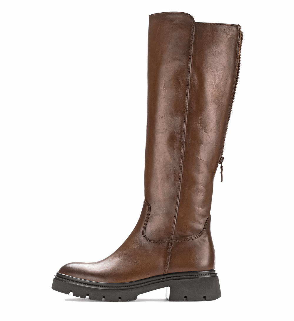 Gabor 71.859.24 Sattel Brown Knee High Boots M Width Shafting