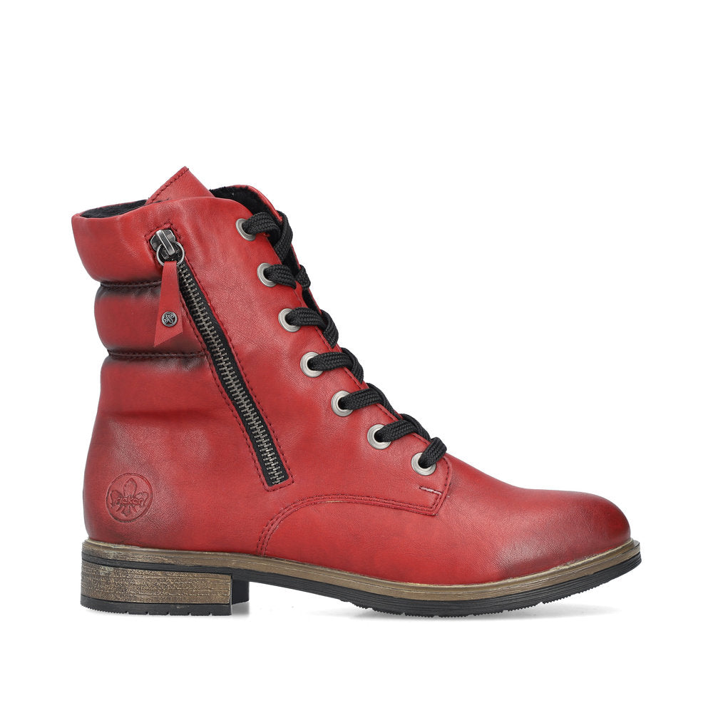 Rieker 72212-35 Red Lace Boots