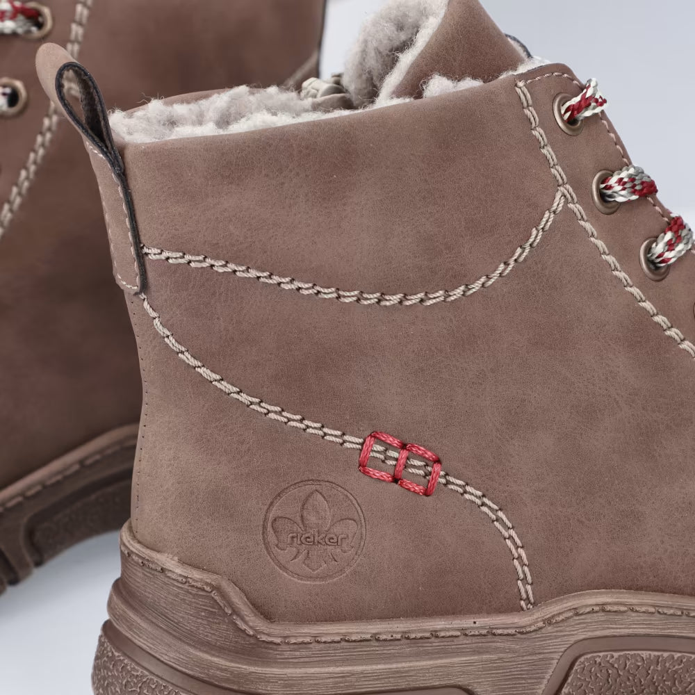 Rieker 72320-24 Brown H Fit Lace Boots