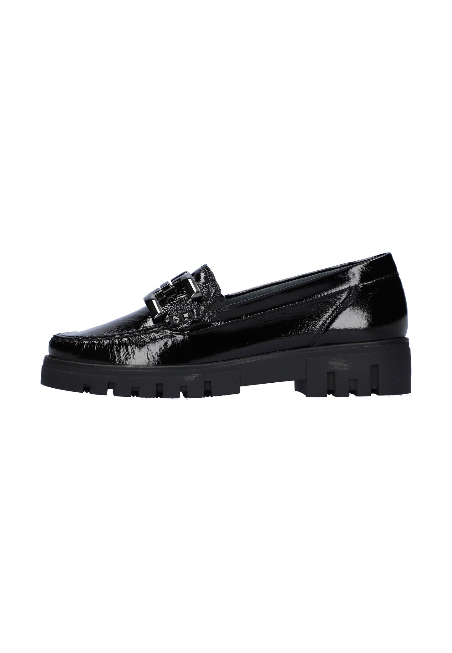 Waldlaufer 723508 143 001 Serena Black Patent Slip On Moccasins