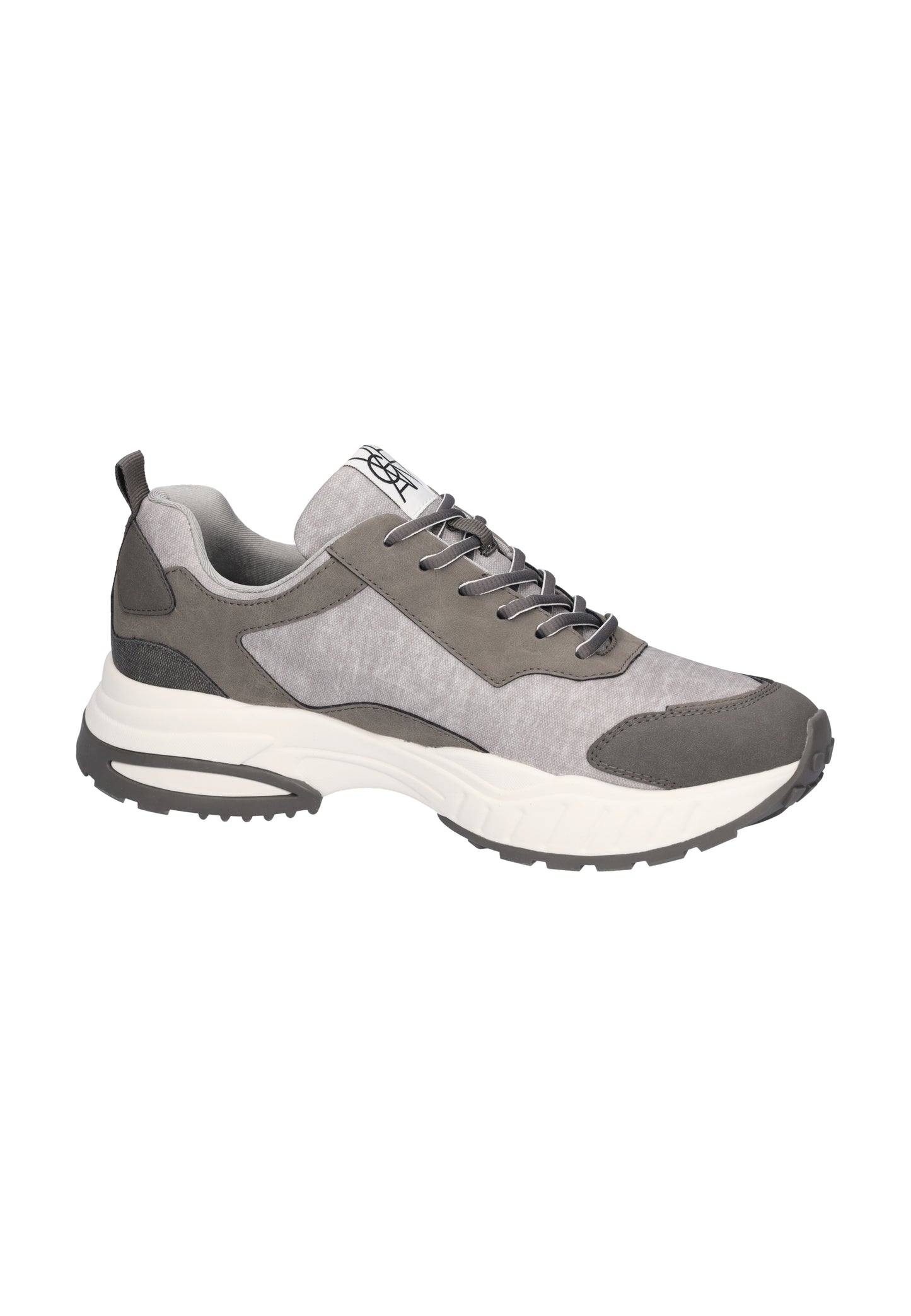 Waldlaufer 725001 100 201 Grey Combi Sneakers with Side Zip