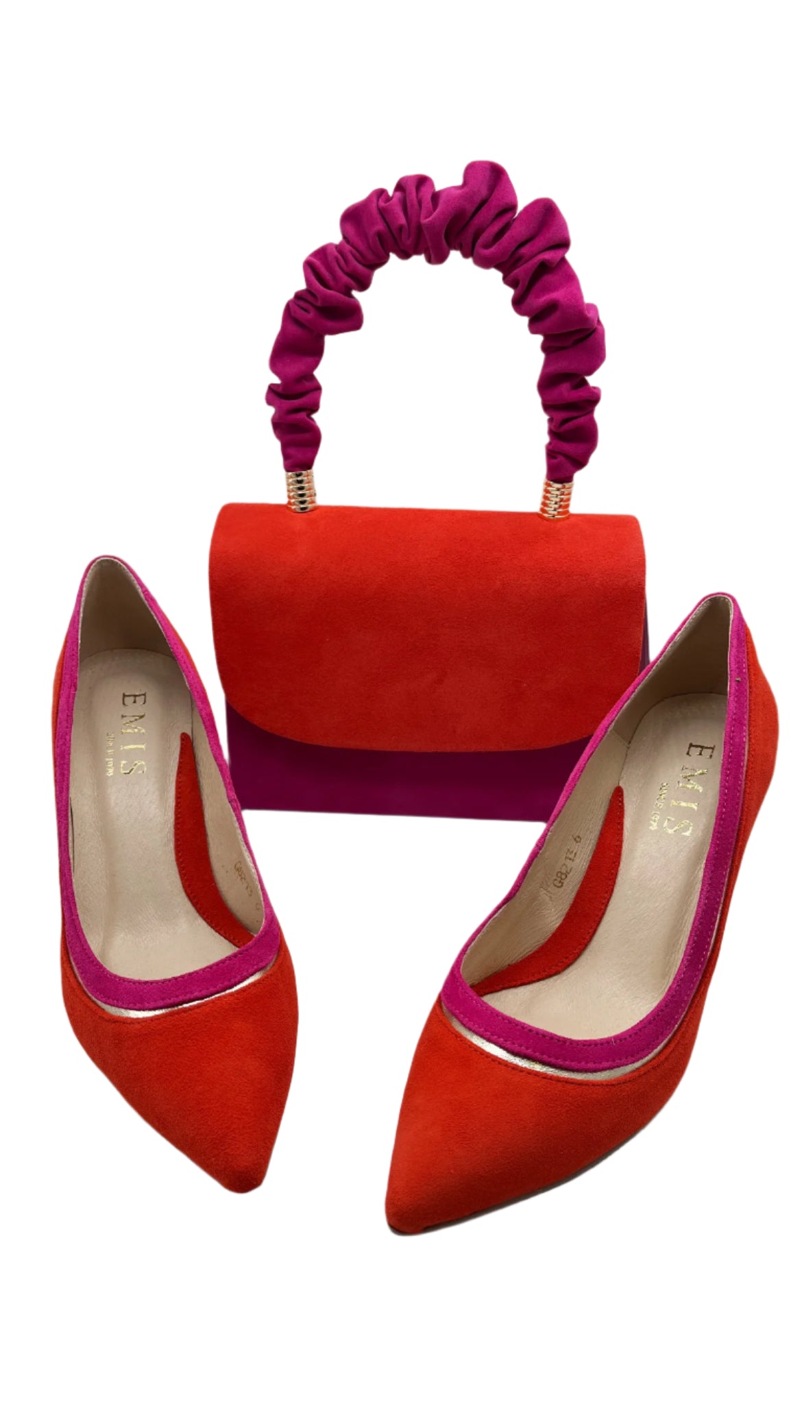 Emis Z8213/F802 Orange/Fuchsia Heels