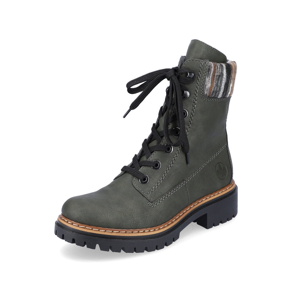 Rieker 72630-54 Forest Green Lace Boots