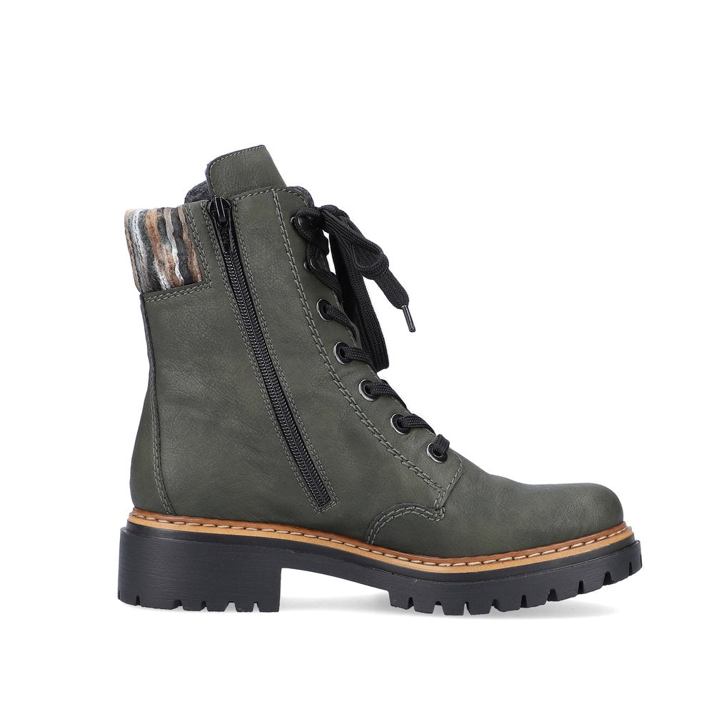 Rieker 72630-54 Forest Green Lace Boots
