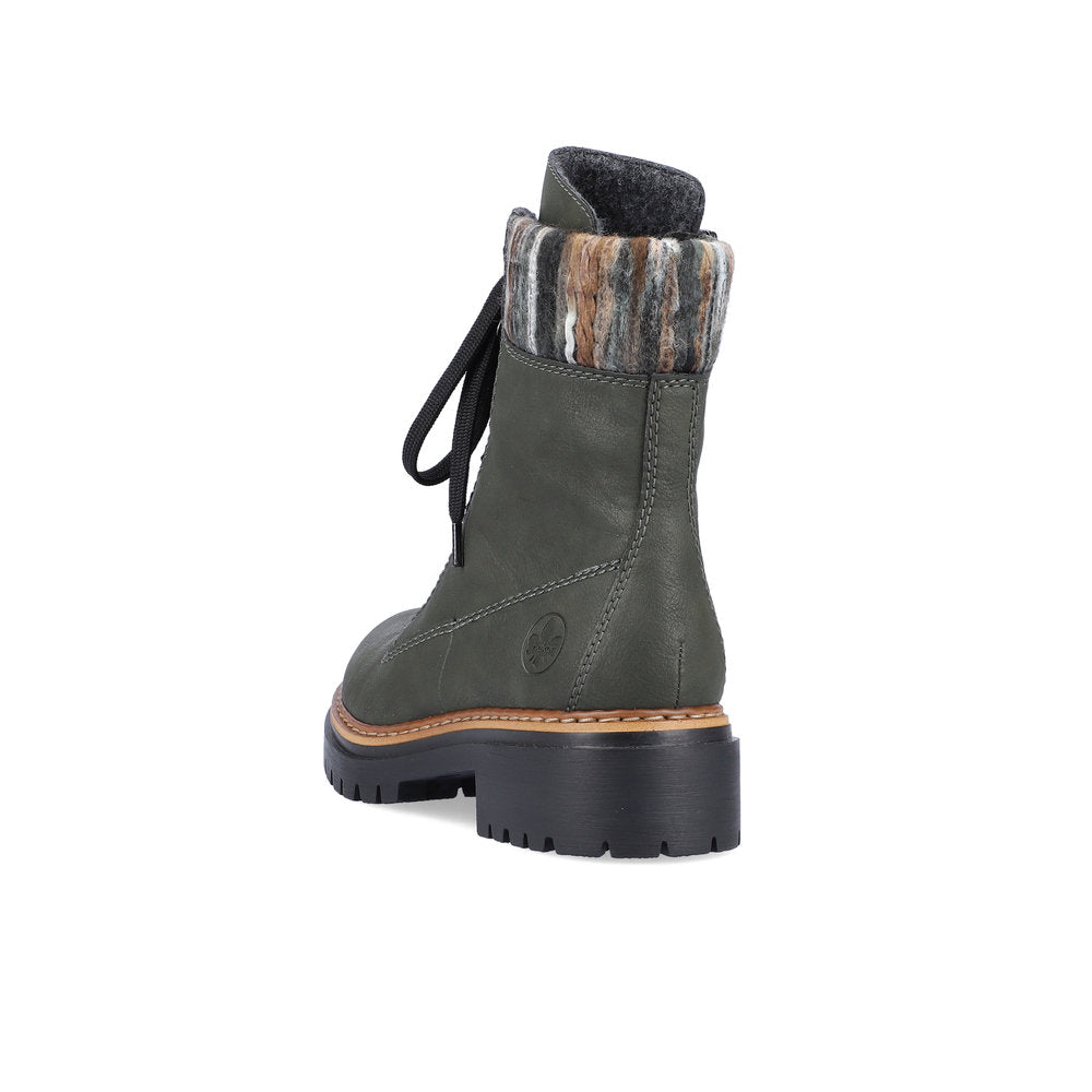 Rieker 72630-54 Forest Green Lace Boots