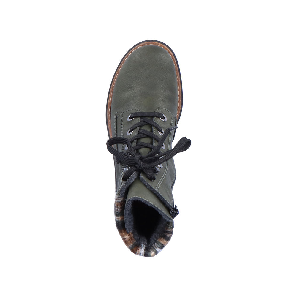 Rieker 72630-54 Forest Green Lace Boots