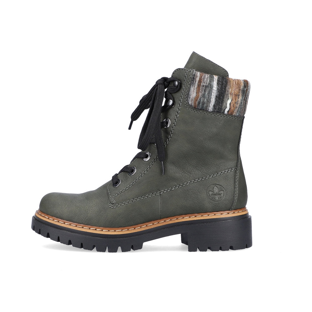 Rieker 72630-54 Forest Green Lace Boots