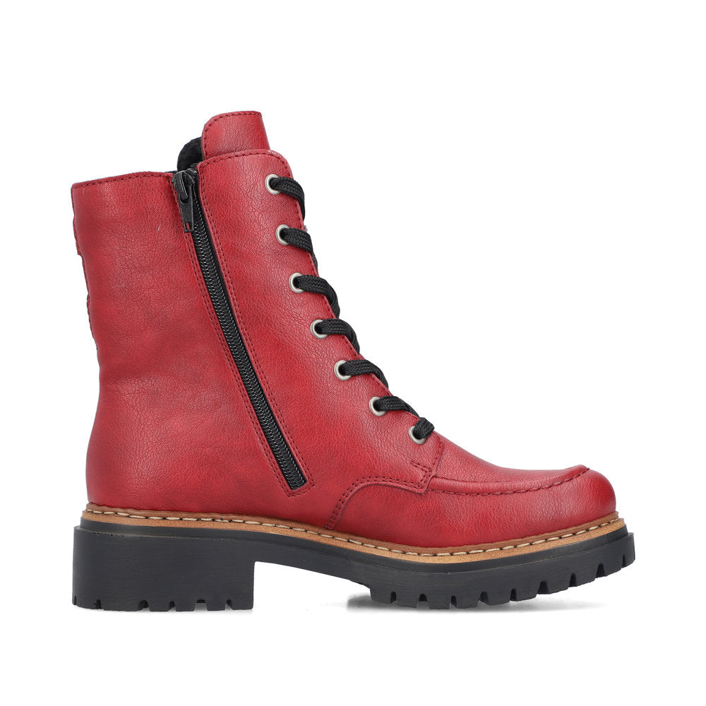 Rieker 72639-35 Red Lace Boots
