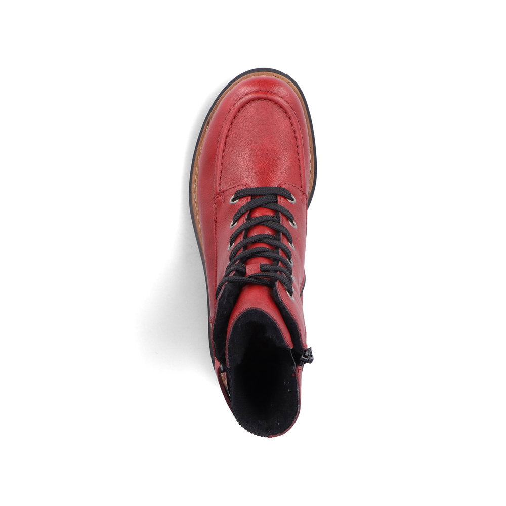 Rieker 72639-35 Red Lace Boots