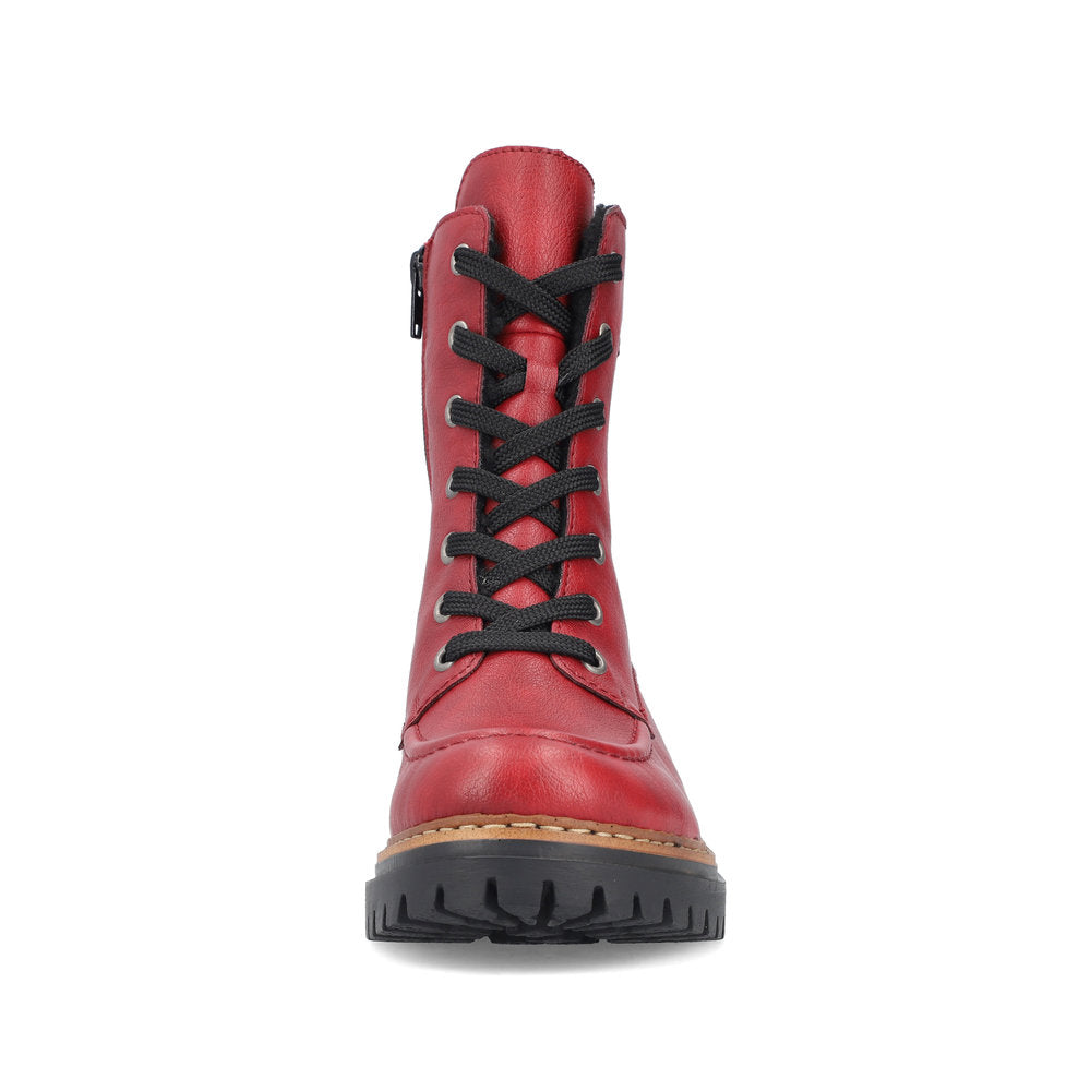 Rieker 72639-35 Red Lace Boots