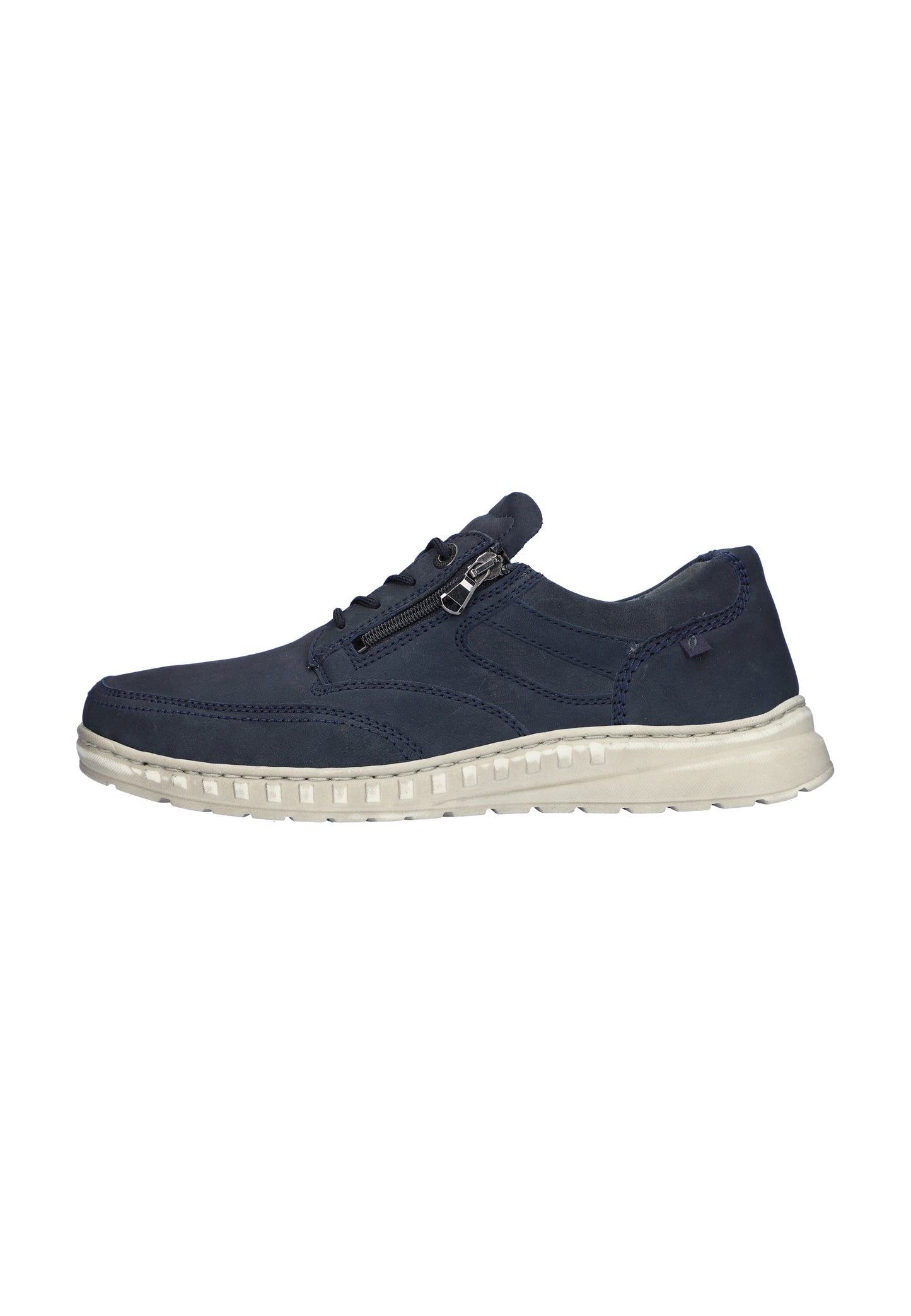 Waldlaufer 727003 191 217 H Fit Navy Nubuck Lace & Zip Shoes