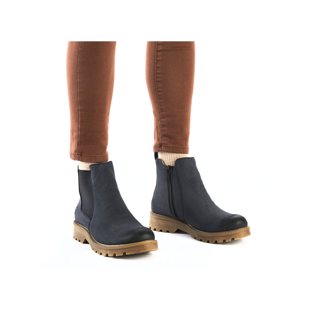 Rieker 73250-14 Navy Chelsea Boots