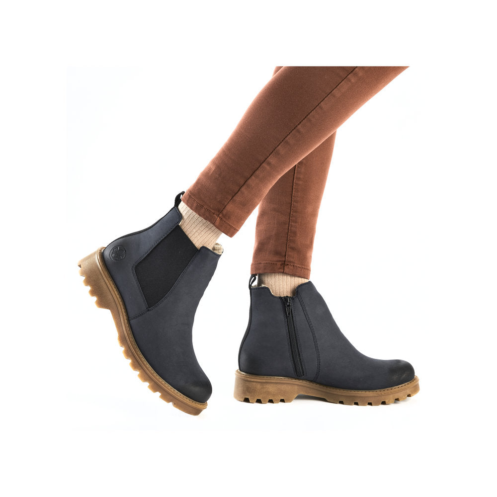 Rieker 73250-14 Navy Chelsea Boots
