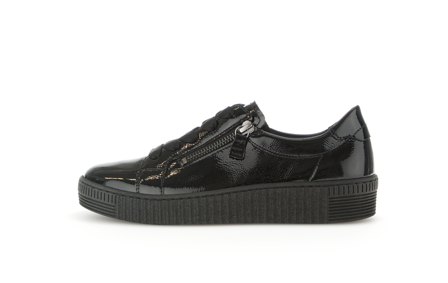 Gabor 73.334.97 Black Patent Trainers