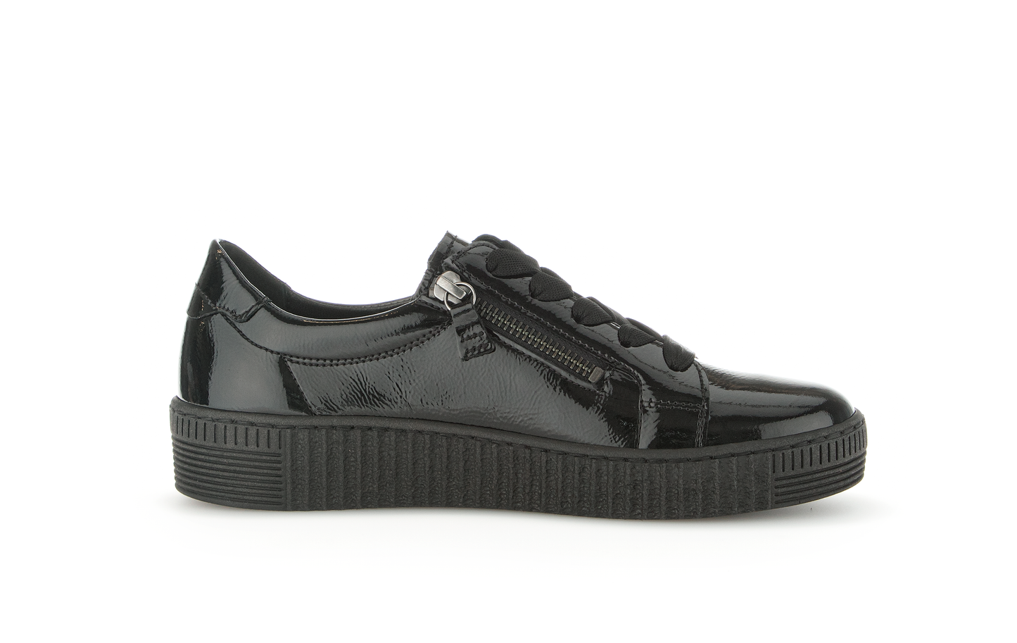 Gabor 73.334.97 Black Patent Trainers