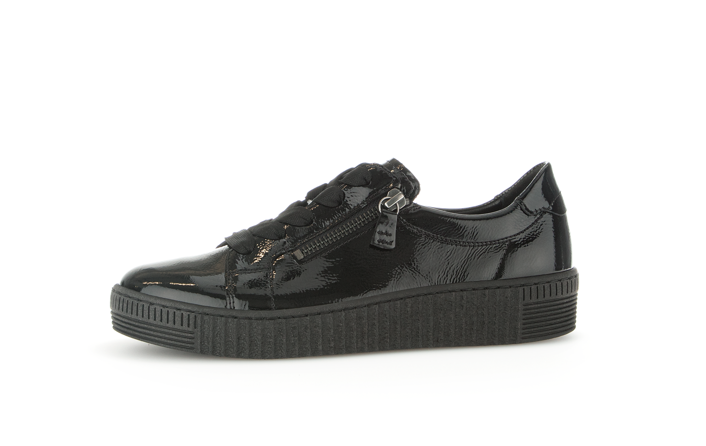 Gabor 73.334.97 Black Patent Trainers