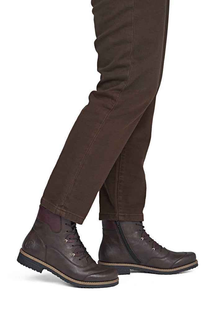 Rieker 73510-26 Brown & Brombeer Wine Boots