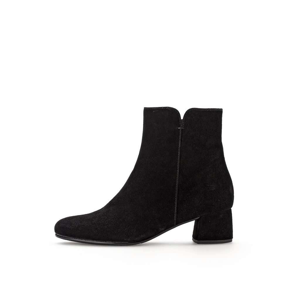 Gabor 75.680.17 Black Block Heel Ankle Boots
