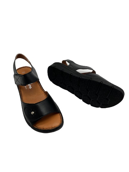 The Shoe Parlour by Phelans Shoes 759-55 Black Velcro Sandals
