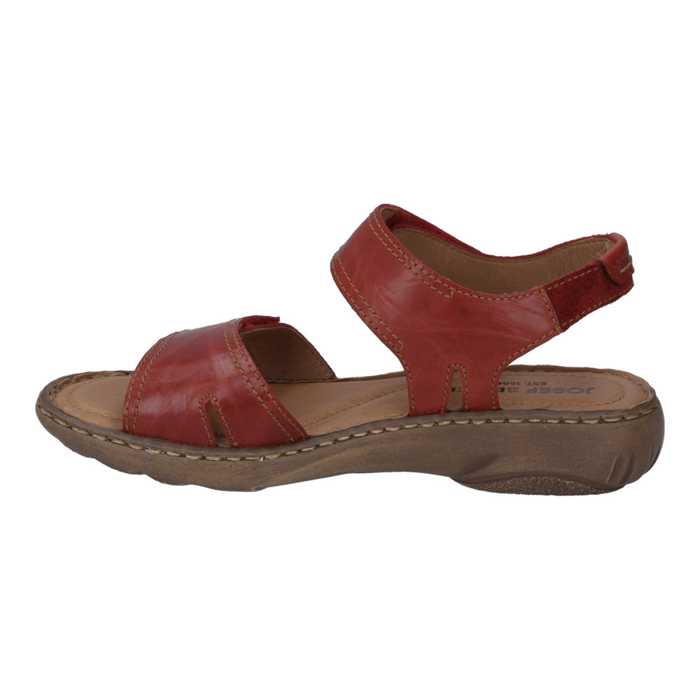 Josef Seibel 76758 88 400 Debra 58 Red Velcro Sandals with Slingback Strap