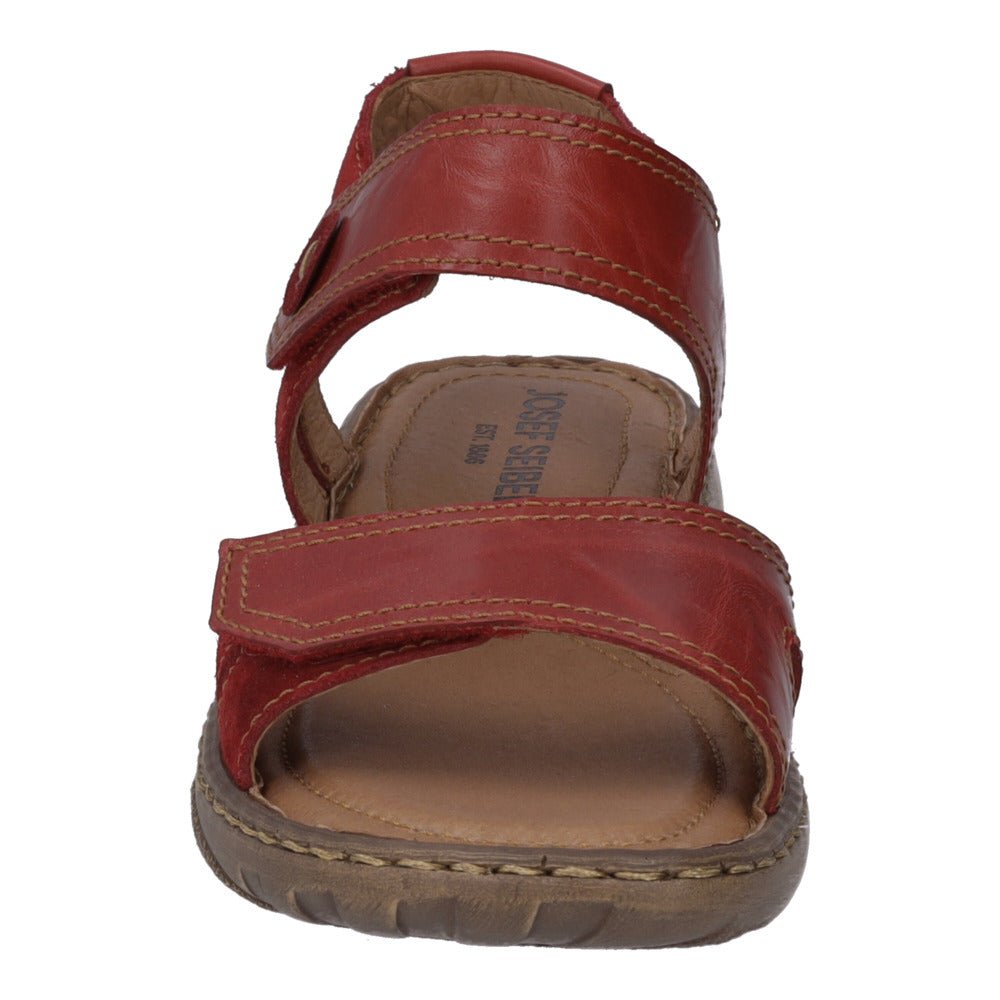 Josef Seibel 76758 88 400 Debra 58 Red Velcro Sandals with Slingback Strap