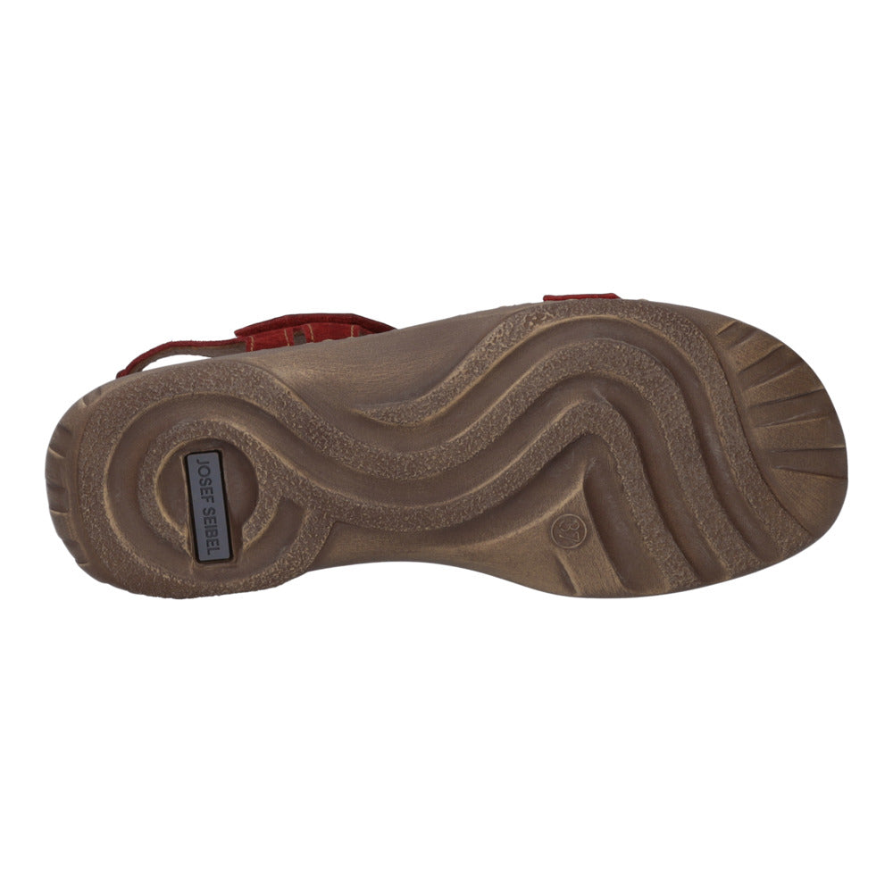 Josef Seibel 76758 88 400 Debra 58 Red Velcro Sandals with Slingback Strap