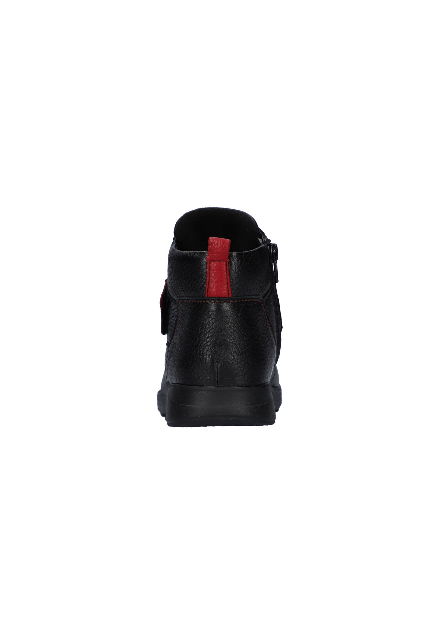 Waldlaufer 778802 299 583 Alina Black Velcro Boots with Red Detailing