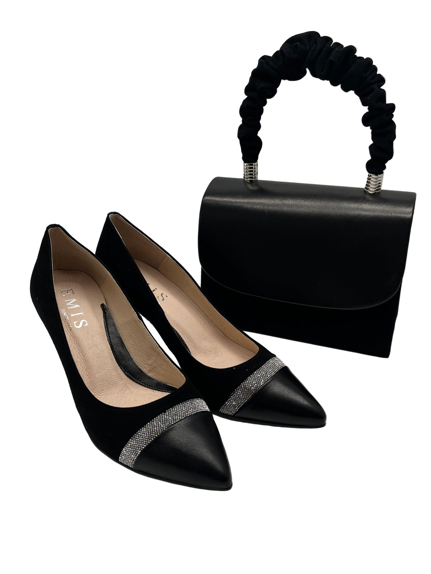 Emis SKZ8356/821o Black Heels with Diamonte