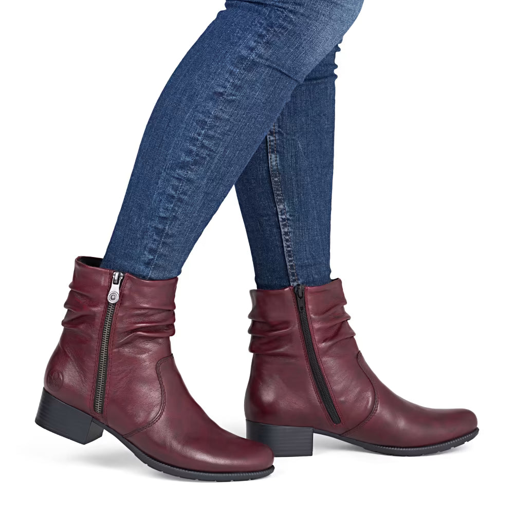 Rieker 78656-35 Red Ankle Boots