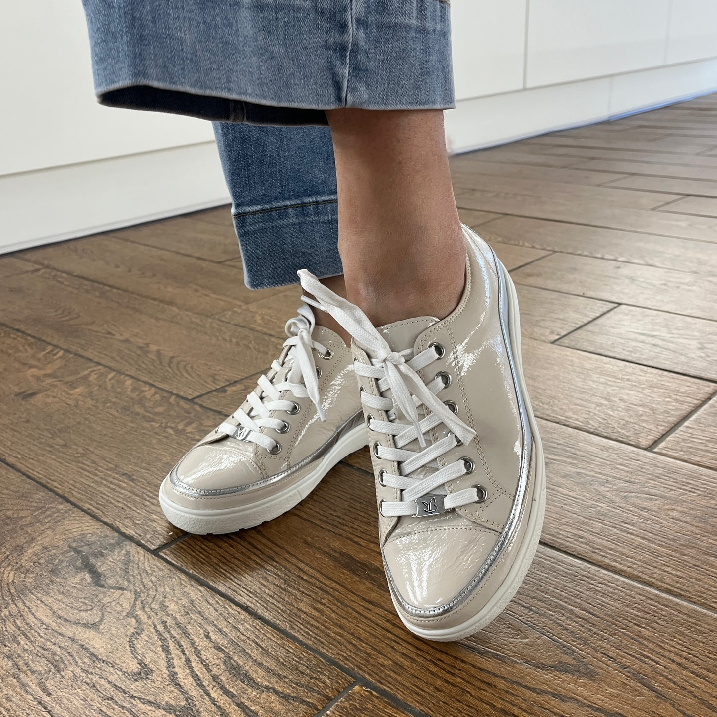 Caprice 9-23654-42-130 Snow Combi Lace Trainers