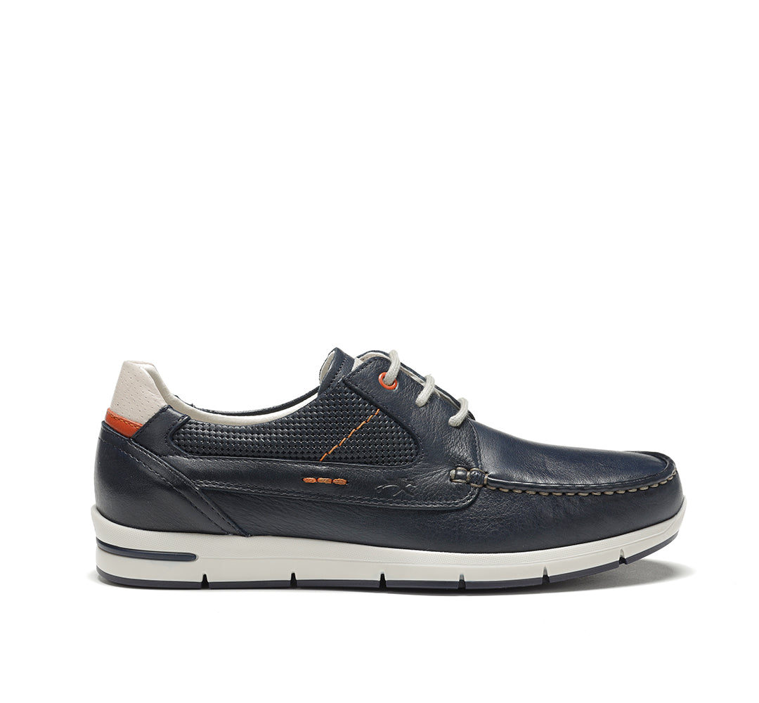 Fluchos F1695 Navy Lace Shoes with Cream Heel