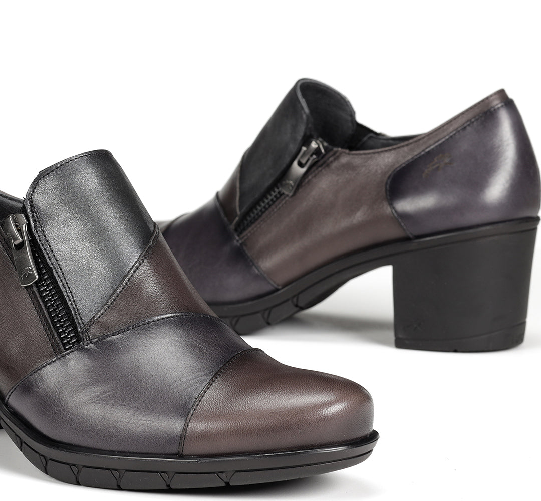 Fluchos Nydia F1802 Grey Bronze Mix Block Heels