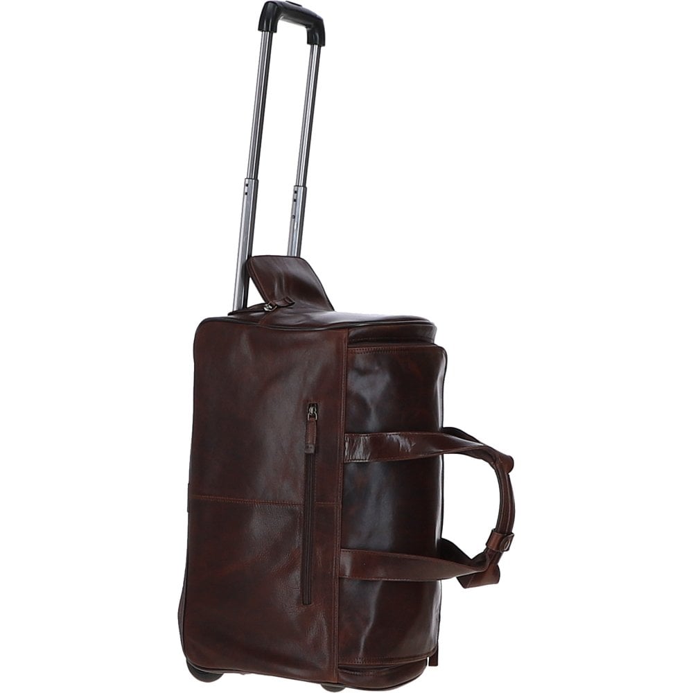 Ashwood Leather 8146 Wheeled Holdall Cow Temponado Brown